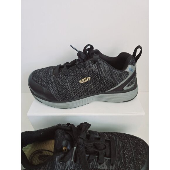 KEEN Utility Sparta Alloy Toe Lace Up Safety Work Black Womens Shoes Size 6.5 - Picture 4 of 15